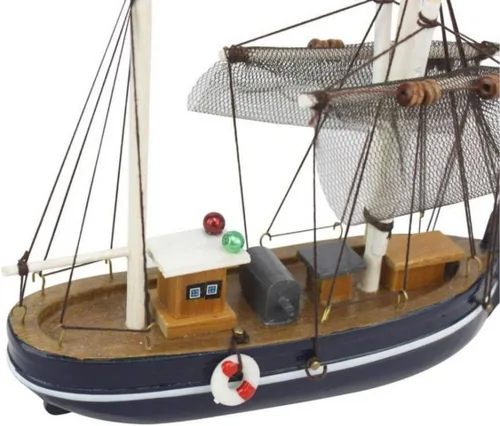 Vista 5 de Hampton Nautical Barco de pesca modelo de captura fina de madera de 6