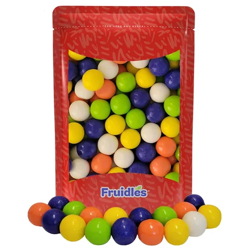 Vista 6 de Fruidles Bolas de goma con sabor a frutas, golosinas de bufé de dulces, recambios de tamaño de máquina, certificado Kosher Parve, 1 pulgada