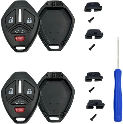 Vista 6 de Funda de repuesto para mando a distancia sin llave para Mitsubishi Eclipse Endeavor Galant Lancer Outlander (3 botones paquete 1)