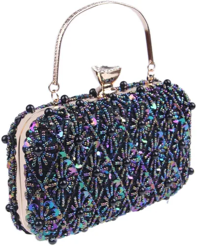 Vista 7 de FUKZTE Bolso cruzado de noche con purpurina para mujer