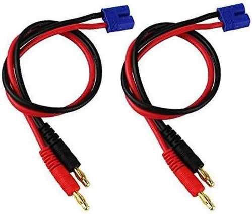 Vista 5 de FLY RC Cable de carga de 0.157 in y 0.157 in macho de plátano para JST 20 awg, cable de carga de silicona suave, 11.8 in, piezas Lipo