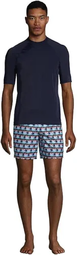 Vista 4 de Lands End Camiseta de natación de manga corta para hombre