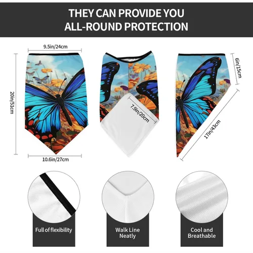 Vista 2 de Máscara de cuello para hombres y mujeres, protección solar UV, resistente al viento, bandana jirafa arco iris, cubierta facial, bufanda