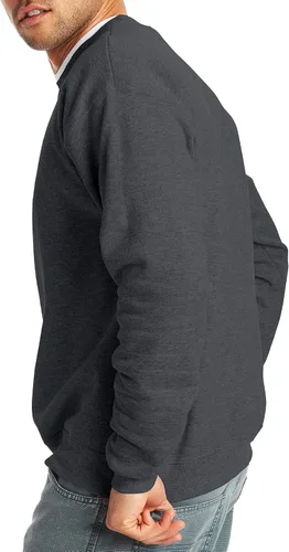 Vista 3 de Hanes EcoSmart - Sudadera de vellón, sin botones, para hombre, mezcla de algodón, sudadera con cuello redondo, paquete de1o2