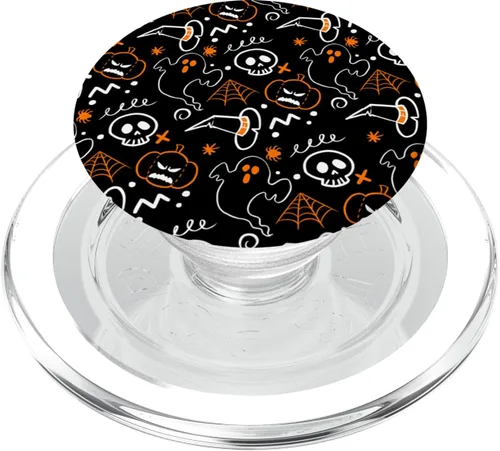 Vista 8 de Ghost Skeleton - Sombrero de bruja de calabaza con diseño de Halloween