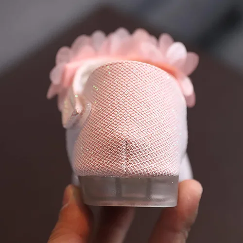 Vista 5 de synia Sandalias de gelatina con velcro para bebé, zapatos de flores antideslizantes para el verano, para niños pequeños, niños grandes
