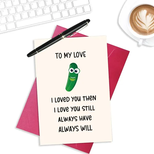 Vista 4 de Divertida tarjeta del día de San Valentín para ella él, tarjeta de aniversario para esposa, marido, regalo romántico para novio, novia, tarjeta