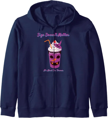Vista 4 de Size Doesn't Matter It's About The Flavour Cute Joke Novelty Zip Hoodie