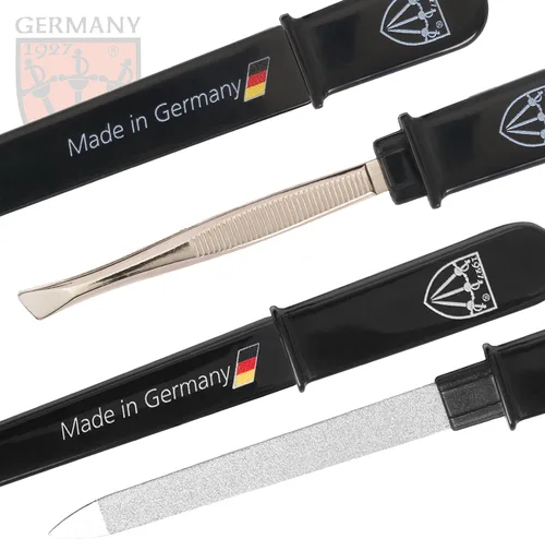Vista 2 de 3 Swords Germany Lima de uñas de bolsillo de zafiro de doble cara y pinzas de bolsillo, fabricadas en Alemania