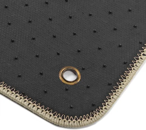 Vista 5 de IKON MOTORSPORTS, Alfombrillas de nailon para automóvil compatibles con Jeep Cherokee 4DR 2014-2023, alfombras de automóvil de pasajeros color beige