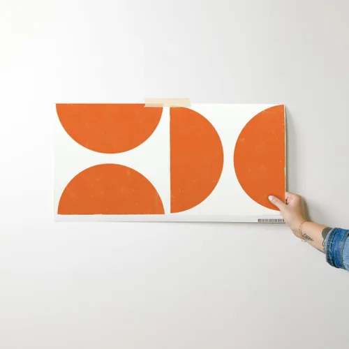 Vista 7 de Despegar y pegar papel tapiz Muestras - Mod Shapes Retro Geométrico Gran Escala Bold MCM Minimalismo Papel pintado personalizado extraíble por