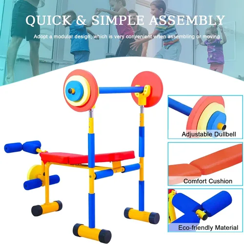 Vista 2 de Fun and Fitness Equipo de bicicleta estática para niños, equipo de ejercicio ajustable para niños y fitness, equipo de entrenamiento para niños