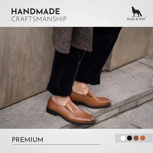 Vista 7 de Drake & Wolf Mocasines para hombre - Zapatos de vestir casuales para hombre - Zapatos de vestir antideslizantes para hombre - Zapatos de vestir