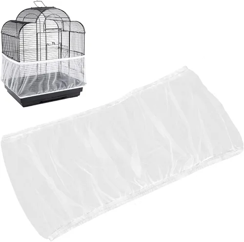 Vista 7 de Jaula Universal para Pájaros con Protector de Semillas, Protector de Malla de Nylon para Captura de Semillas, Protector de Malla de Nylon