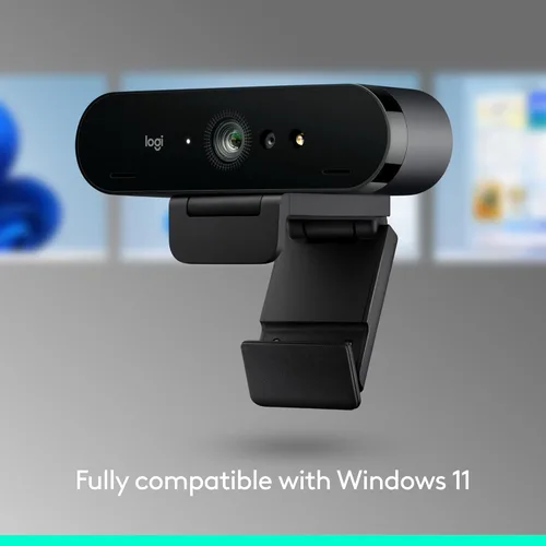 Vista 5 de Logitech Brio - Cámara web 4K, para videollamadas, micrófono con cancelación de ruido, corrección de luz HD automática, amplio campo de visión