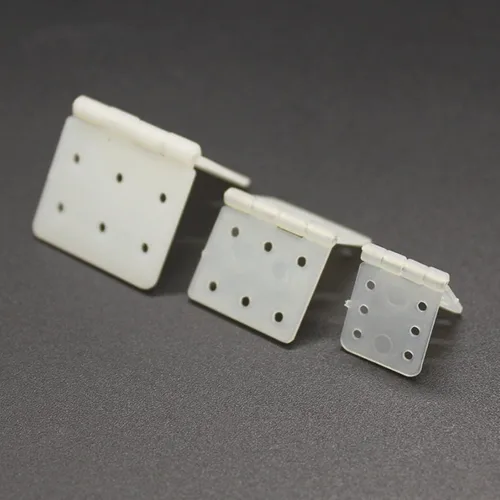 Vista 5 de skrnrhrery Bisagras de nailon, 3 tamaños disponibles, adecuadas para modelos de avión a control remoto, piezas de avión de ala fija, modelo de avión