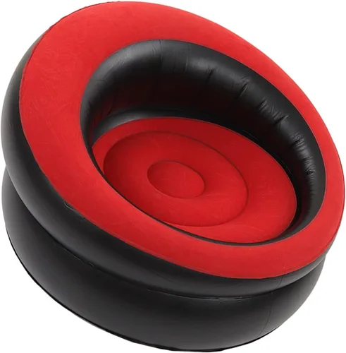 Vista 9 de Atyhao Sofá inflable, sofá de aire, silla inflable simple, sofá ultra suave, puf para sala de estar, dormitorio, sala de lectura, oficina, balcón