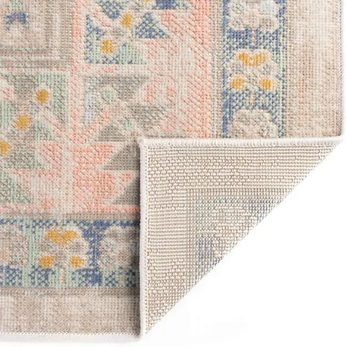 Vista 7 de Unique Loom Whitney Collection - Alfombra rectangular de 2 pies 2 pulgadas x 3 pies 1 pulgadas, color azul francés/beige)