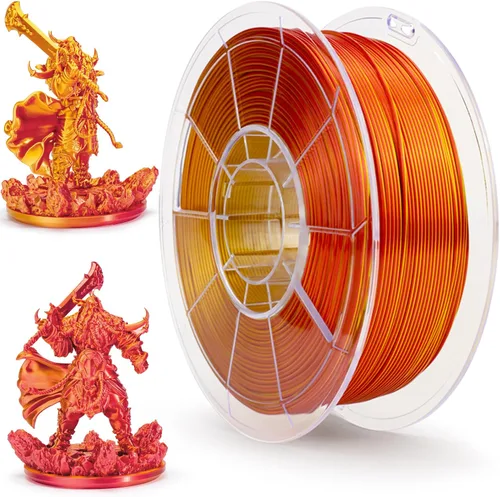 Vista 33 de ZIRO - Rápido cambio de color PLA, filamento de gradiente de color de 1.75mm, filamentos de PLA arcoíris brillantes, compatible con la mayoría