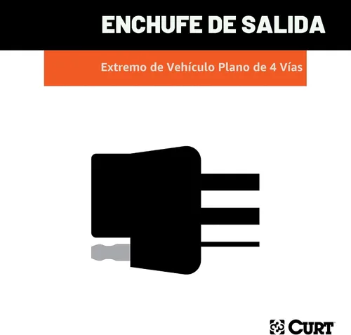 Vista 5 de CURT 55344 – Arnés de cableado de remolque de 4 pines personalizado para el lado del vehículo, Compatible con vehículos selectos Ford, Lincoln