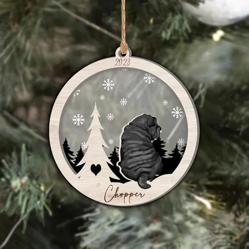 Vista 36 de Nazenti Adorno de Navidad conmemorativo personalizado, regalo personalizado de recuerdo de perro, condolencias por pérdida de mascotas, sabueso
