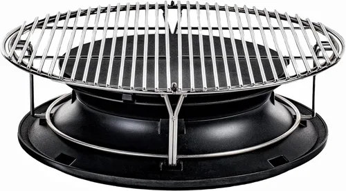 Vista 2 de Kamado Joe SlōRoller - Cámara de humo hiperbólica con inserto de accesorio de rejilla de acero inoxidable para parrilla de carbón y ahumadores Big