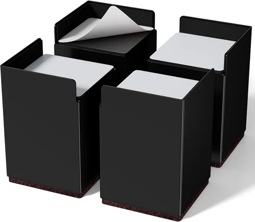 Vista 12 de Elevadores de cama para muebles de 2 pulgadas, paquete de 4 elevadores de muebles de metal resistente, elevadores de patas de escritorio para mesa
