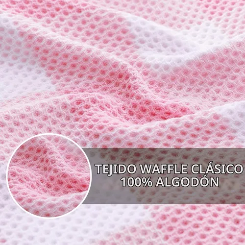 Vista 7 de Homaxy Paquete de 4 toallas de cocina 100% algodón, 13 x 28 pulgadas Blanco & Rosa