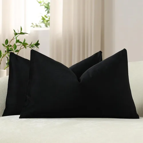 Vista 50 de Funda de almohada para cuerpo de Dezene, súper suave de terciopelo con cierre de cremallera oculto.