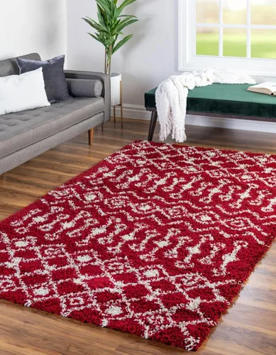 Vista 43 de Unique Loom Moroccan Trellis Shag Collection - Alfombra de área - Meknes (2 pies 2 pulgadas x 3 pies 1 pulgada, rectangular, marrón claro/marfil)