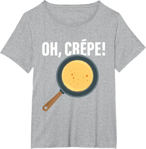 Vista 19 de Divertido juego de palabras "Oh, Crepe!" para crepes y pasteleros, Negro