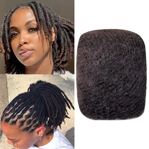 Vista 33 de Extensiones de rastas de 8 pulgadas de cabello humano Vlliyava, 0.4 cm de grosor, 30 hebras, dobles, T1B/27, marrones, extensiones de rastas de 0.2