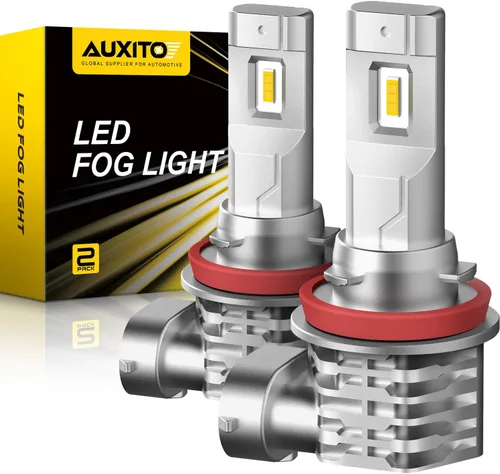 Vista 8 de AUXITO Bombilla LED antiniebla H11 H8 sin ventilador, 40 W 6000 lm de alto brillo, 6500 K blanco frío, chips LED CSP, bombillas antiniebla H16 H11