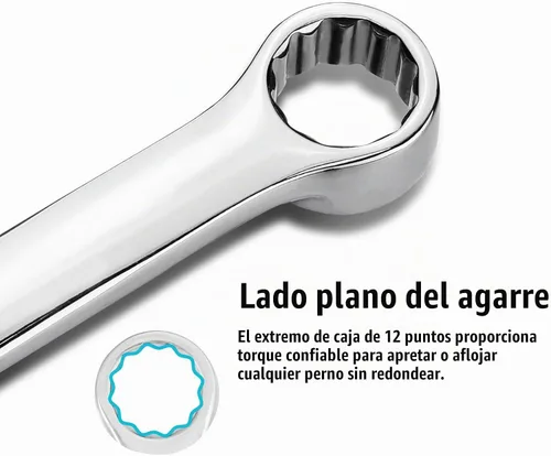 Vista 4 de DURATECH Llave de trinquete extra larga de 0.315 in, métrica, acero CR-V