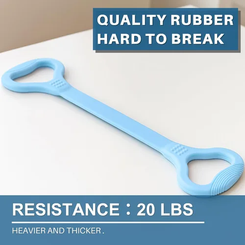 Vista 4 de LEZER Figura 8 Banda de resistencia, cuerda elástica de fitness, entrenamiento Execrise para brazo, espalda, pecho y hombro, yoga, pilates