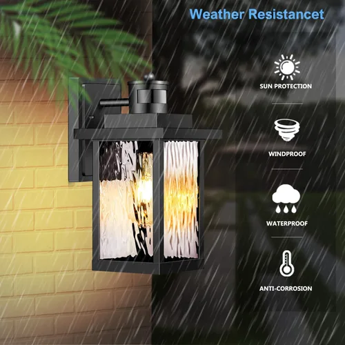 Vista 3 de Luces exteriores con sensor de movimiento para montaje en pared, luz de seguridad impermeable del atardecer al amanecer con accesorios de aluminio