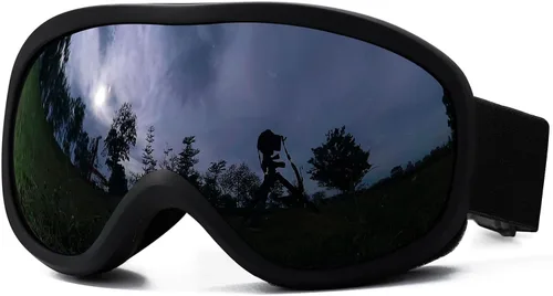 Vista 11 de AVV OTG – Gafas de esquí para hombres y mujeres con lente de doble capa antivaho, UV400, gafas de nieve para snowboard, moto de nieve y patinaje