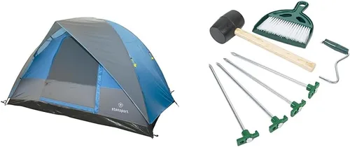 Vista 18 de Stansport Trinity River - Tienda de campaña para 6 personas, tienda de campaña familiar de 3 estaciones con lluvia de longitud completa, loft