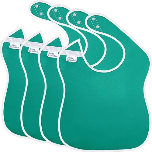 Vista 10 de Baberos grandes impermeables Colección Primary - 4pk, 12pk, 48pk