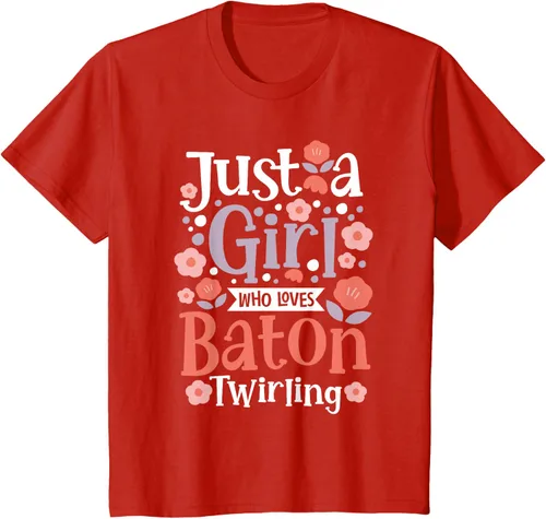 Vista 3 de A Girl Who Loves Baton Twirling - Camiseta de giro Majorette Twirler, Negro