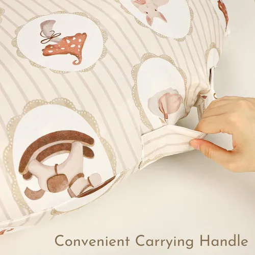 Vista 3 de DILIMI Funda para tumbona para recién nacido, ultra suave y cómoda, funda extraíble para almohada de tumbona infantil, granja (almohada no incluida)