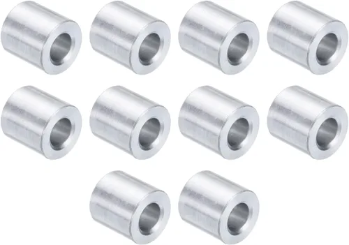 Vista 13 de uxcell 10 piezas de espaciador de aluminio con 1/2" de diámetro interno x 1" de diámetro exterior x 1" de longitud, con acabado liso, espaciador