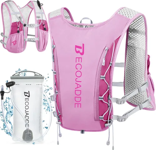 Vista 15 de BECOJADDE Chaleco de Hidratación Mochila para Correr para Hombres Mujeres, Mochila de Hidratación Ligera de 5L para Correr, Chaleco de Hidratación