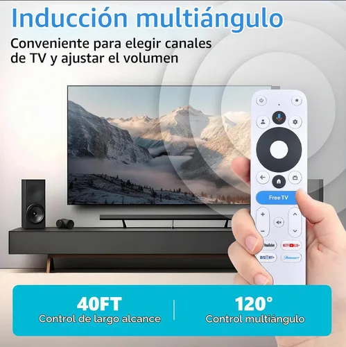 Vista 5 de Control remoto de voz de repuesto para dispositivo de transmisión Onn 4K