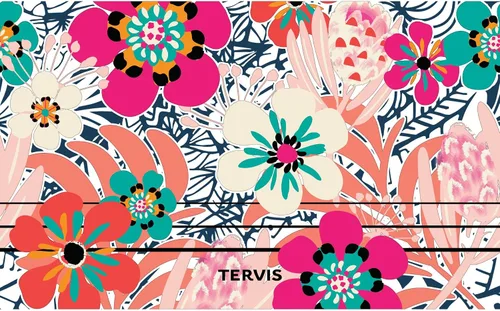 Vista 2 de Tervis Traveler Bright Wild Blooms - Vaso aislado de triple pared para viaje mantiene las bebidas frías y calientes, 20 onzas, acero inoxidable