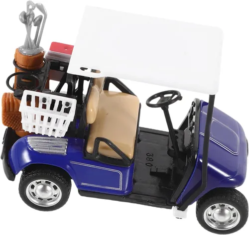 Vista 7 de Mipcase Carrito de golf Modelo de decoración para el hogar Suministros de escritorio Carrito de golf simple Decoración de carrito de golf Decoración