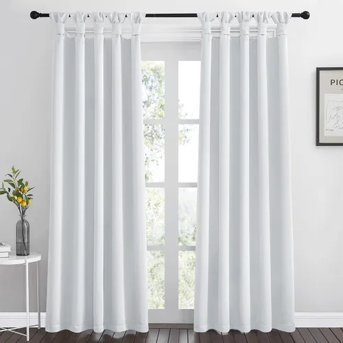 Vista 12 de EcoDrapes Paneles de cortina macizos con pestañas trenzadas para casa de lujo (rosa bebé, 52 pulgadas de ancho por 63 pulgadas de largo, 1 panel)