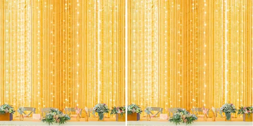 Vista 10 de Twinkle star - Cortina de cadena de 300 LED para ventana, luces para bodas, hogar, jardines, habitaciones, decoraciones de pared interiores