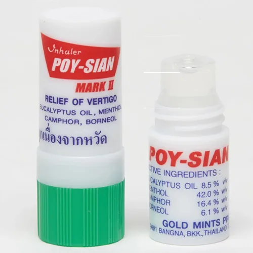 Vista 6 de POY-SIAN Mark II - Inhalador nasal de aromaterapia mentol, remedio natural a base de hierbas con aceites esenciales refrescantes Poysian