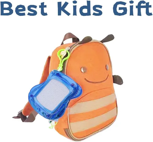 Vista 6 de LUKAKU Mini pizarra magnética de dibujo para niños, tableta de dibujo y bloc de escritura, llavero de mochila, tablero de garabatos borrable